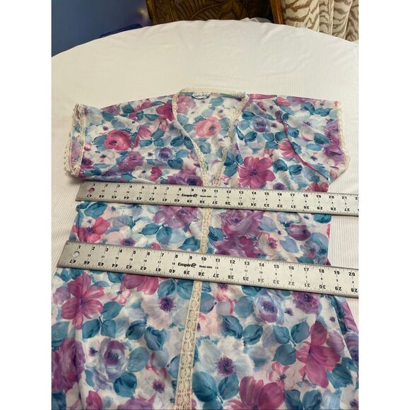 Glencraft x Claudia Phillips Vintage Floral Nightgown Pajama Top Size Medium - Picture 3 of 6
